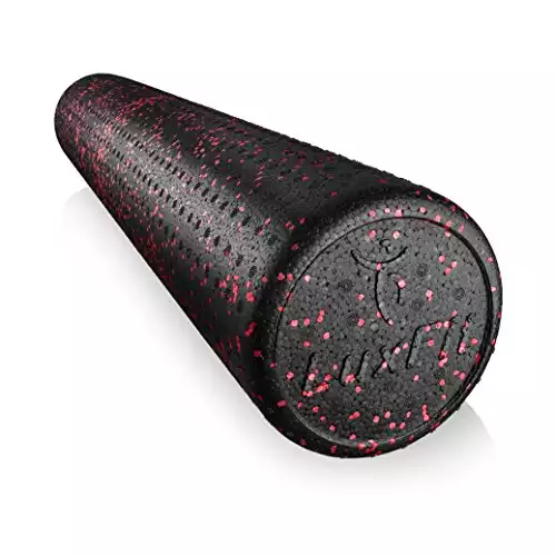 Foam Roller, LuxFit Speckled Foam Rollers for Muscles Physical Therapy Deep Tissue Muscle Massage (Red, 12 Inch)