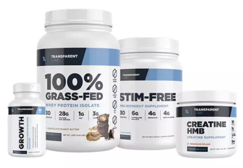 Stimulant Free Muscle Building Essentials Stack by Transparent Labs
