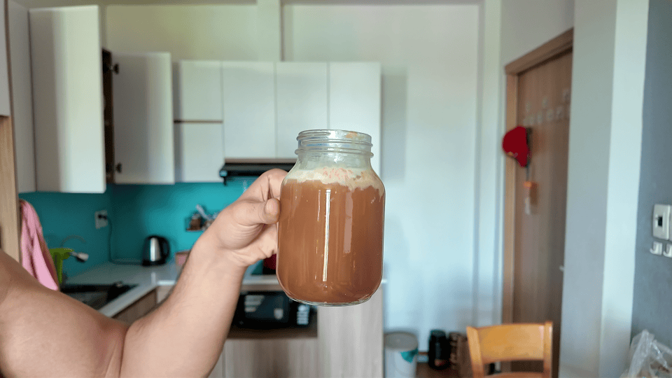 ice latte transparent labs protein coffee mixed