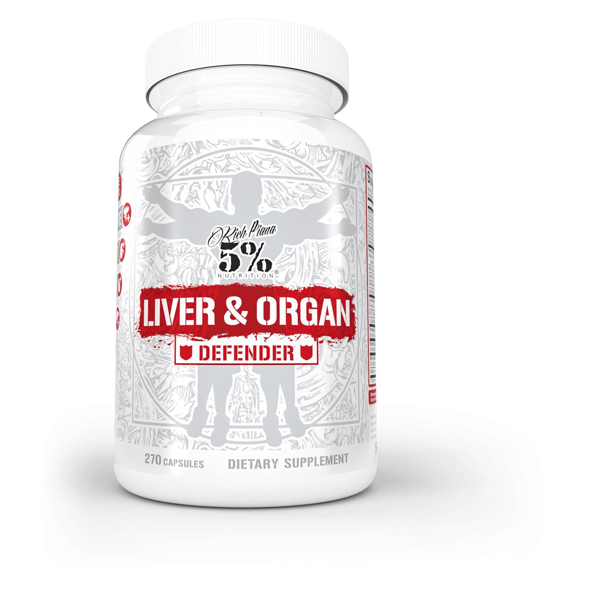 Liver & Organ Defender by 5% Nutrition (Rich Piana) · 270 capsules · 12 ingredients