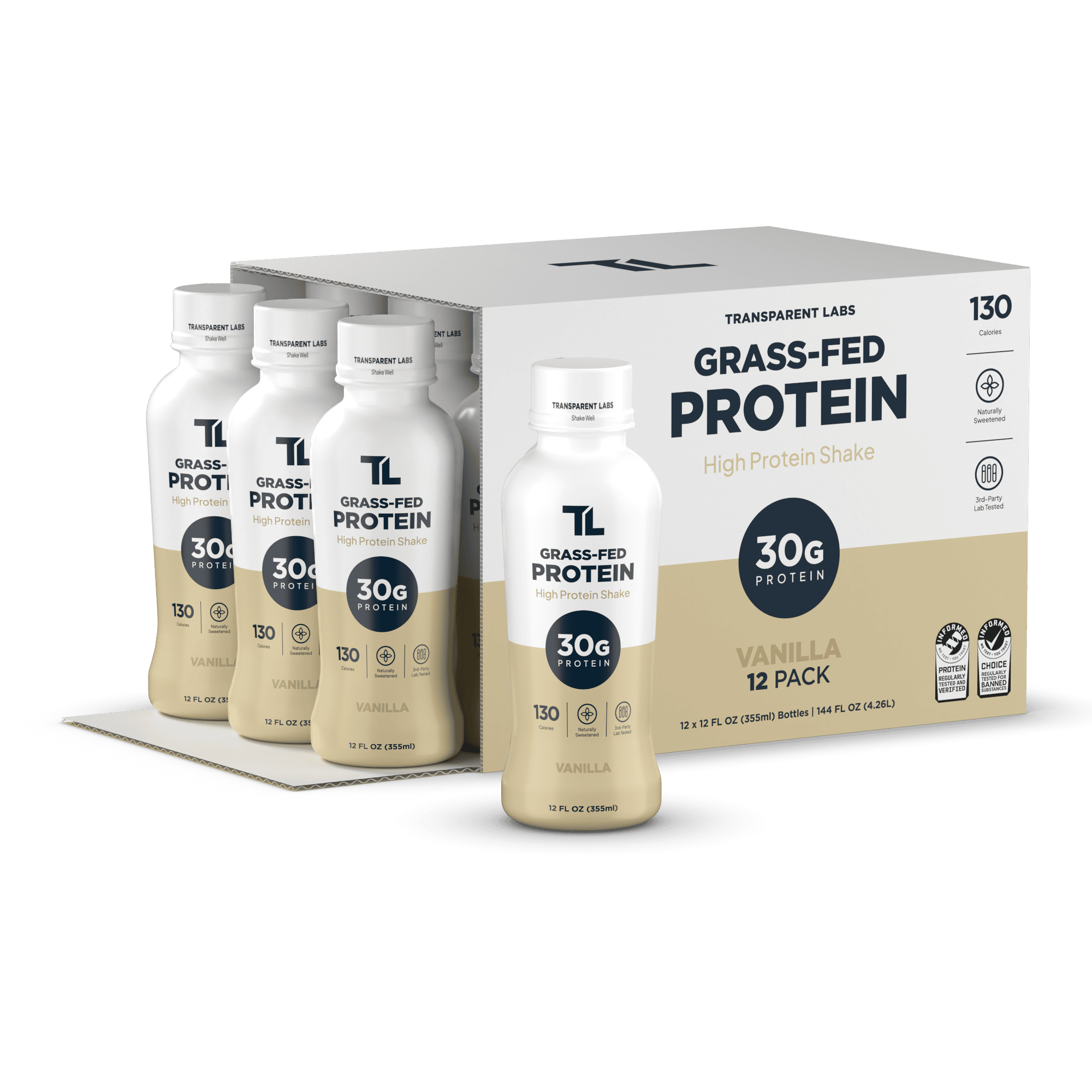Transparent Labs Grass-Fed Protein Shake current bottle
